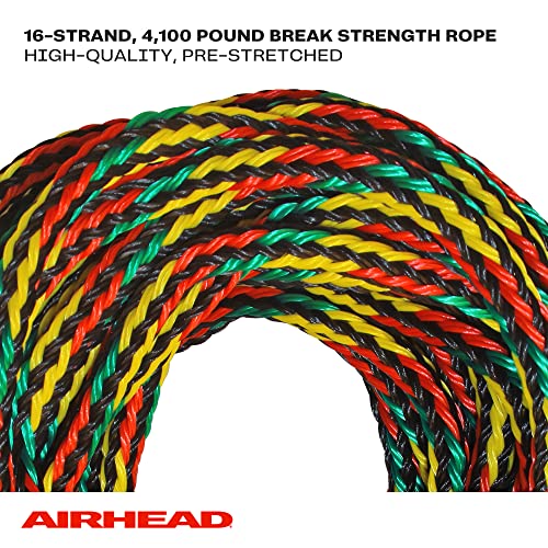 Airhead Tow Rope, 1-4 Rider Rope for Towable Tubes Multi, 9/16" - Image 4
