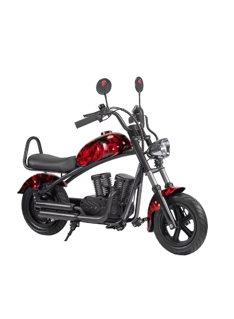 Winner Sky Kids City Chopper Cruiser 24V Electric Scooter Bike Perfect for Ages 5 to 12 Red Black Mix - Image 1