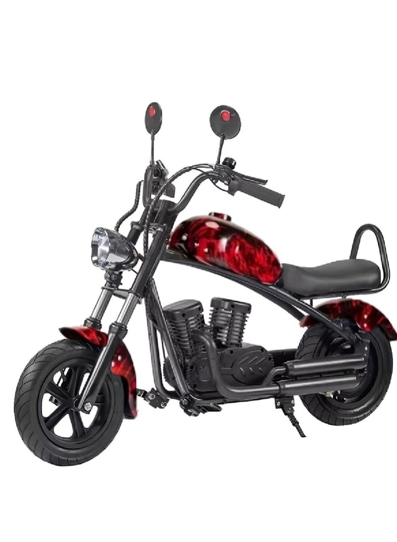 Winner Sky Kids City Chopper Cruiser 24V Electric Scooter Bike Perfect for Ages 5 to 12 Red Black Mix - Image 2