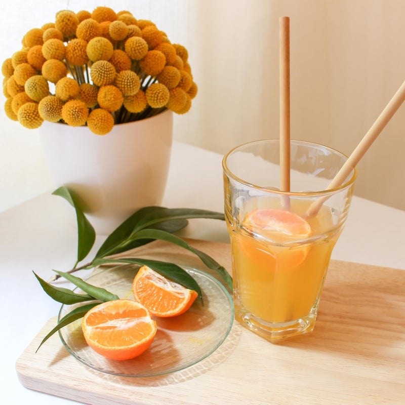 Bambaw Reusable Bamboo Straws - Eco Friendly with Straw Cleaner Brush & Pouch, Pack of 6 - 8.7'' - Image 5