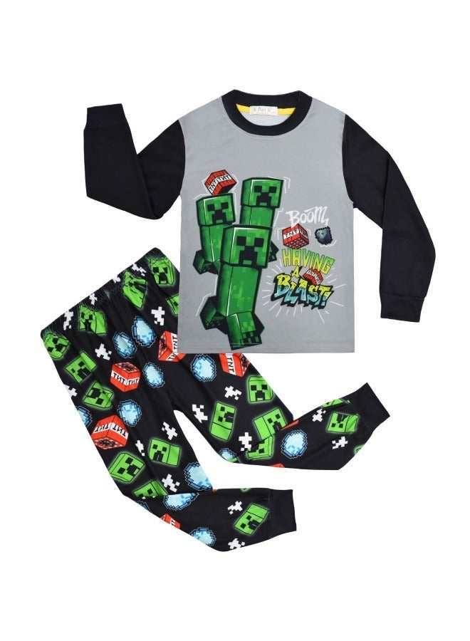 general Minecraft Pajama Pack 110-150 Kids Long Sleeve Loungewear Set is a gift for Minecraft fans - Image 1