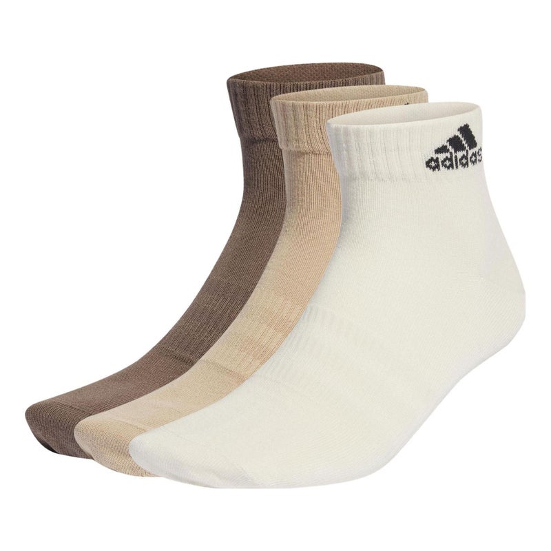 adidas Sportswear ankle Socks 3-Pairs 'White Tan Brown'