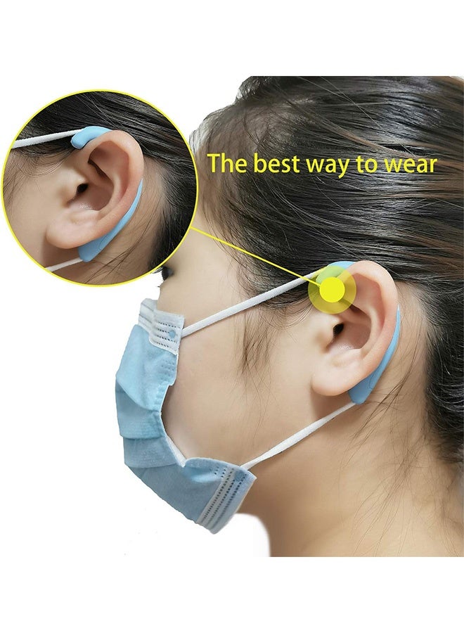 6 Pairs Blue Silicone Ear Protectors, Anti-Slip Earloop Covers for Mask Straps, Relieve Ear Discomfort for Home, Office and Outdoor Use - Image 5