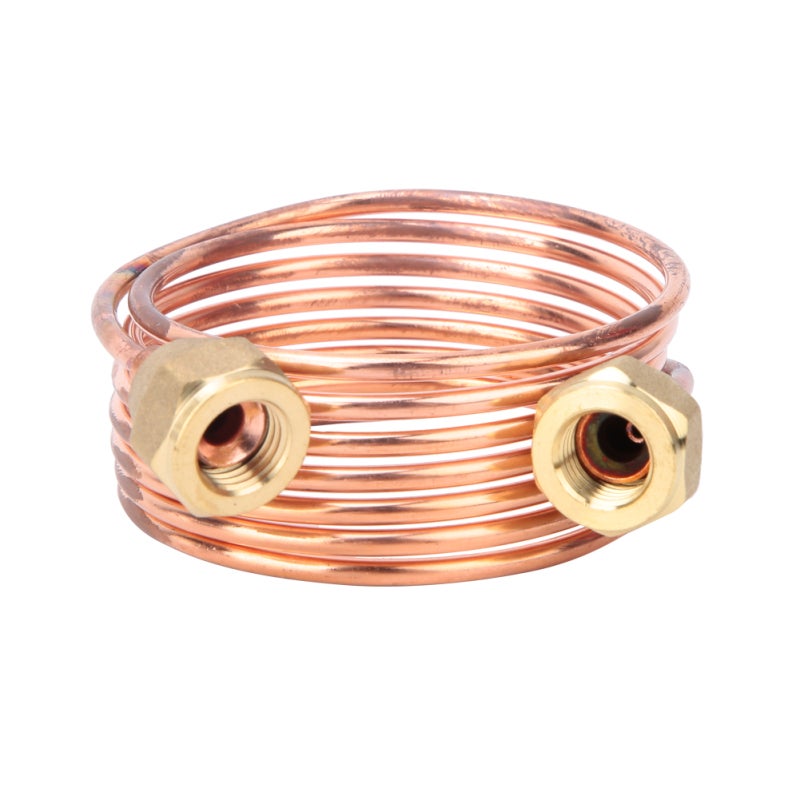 Hongsen Refrigerator Capillary Tube 900mm G1/4" Brass Connector - Anti-Corrosion Copper Tubing - Precision Threads for Refrigerator Air Conditioning Maintenance - Image 1