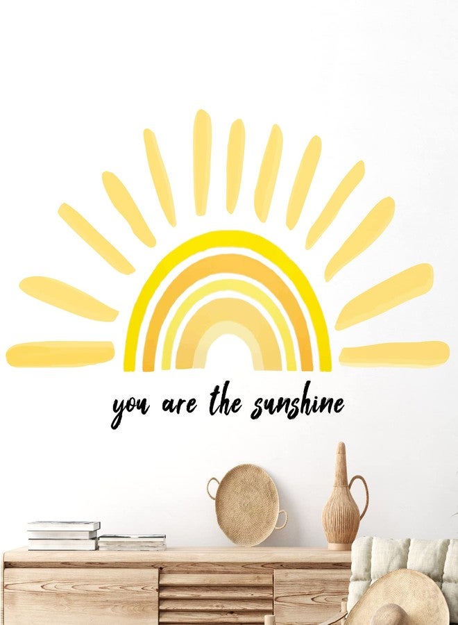 Henoyso 42 x 18 Inches Large Boho Half Sun Wall Decals You are The Sunshine Wall Stickers Rainbow Decals Peel and Stick Sun Decor Stickers for Kids Room Nursery Bedroom Classroom Playroom Decorations - Image 5