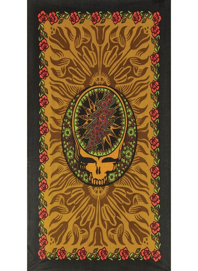 صن شاين جوي لوحة جدارية ثلاثية الأبعاد صغيرة من مجموعة "Grateful Dead" بعنوان "Sunshine Joy" مع عبارة "Steal Your Face" و"Roses" مقاس 30 × 45 بوصة - Image 1