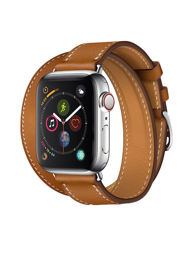Double Tour Replacement Band for Apple Watch Series 5/4/3/2/1 40/38mm Brown