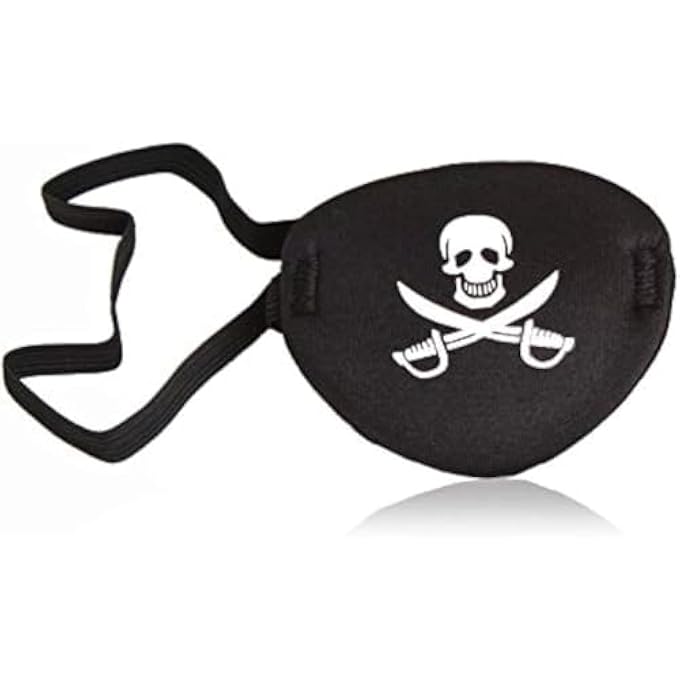 Oarkive Pirate Eye Patch Skull Crossbone Eye Patch Eye Mask for Halloween Lazy Eye - Image 1