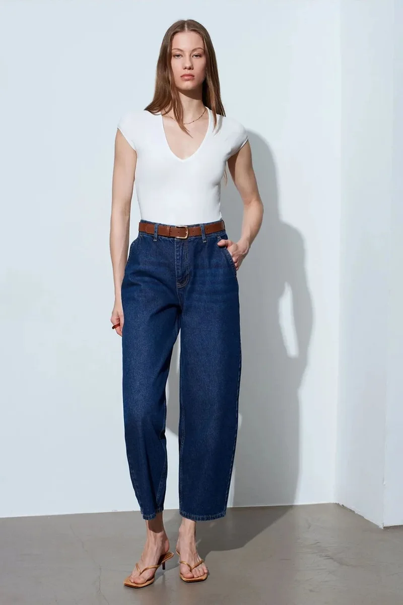 DILVIN Slim Fit Crop Jersey Top