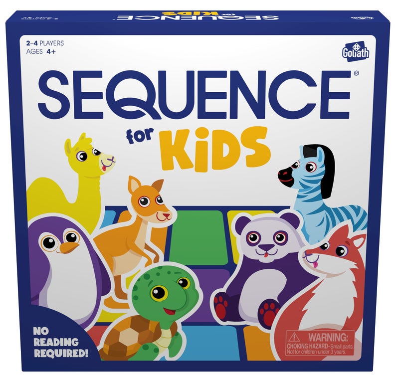 Jax SEQUENCE for Kids -- The 'No Reading Required' Strategy Game by Jax and Goliath, Multi Color, 11 inches (2-4 players) (Packaging May Vary) - Image 1
