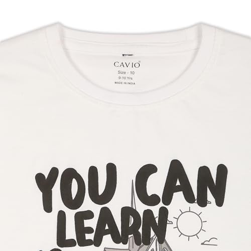 CAVIO Boys Cotton Blend Full Sleeves Zipper Jacket and T-Shirt Black - Image 4