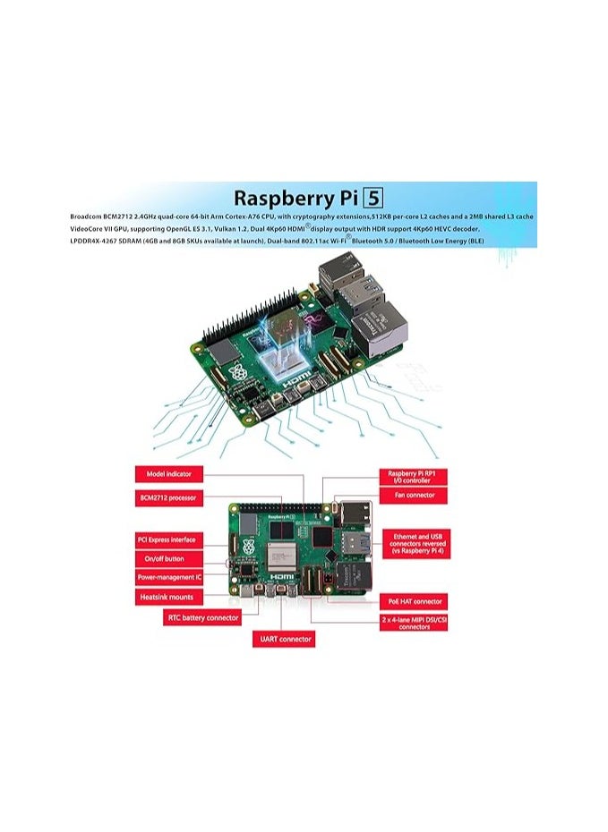 Raspberry Pi - Raspberry Pi 5 Model  Development Board Kit - Image 1