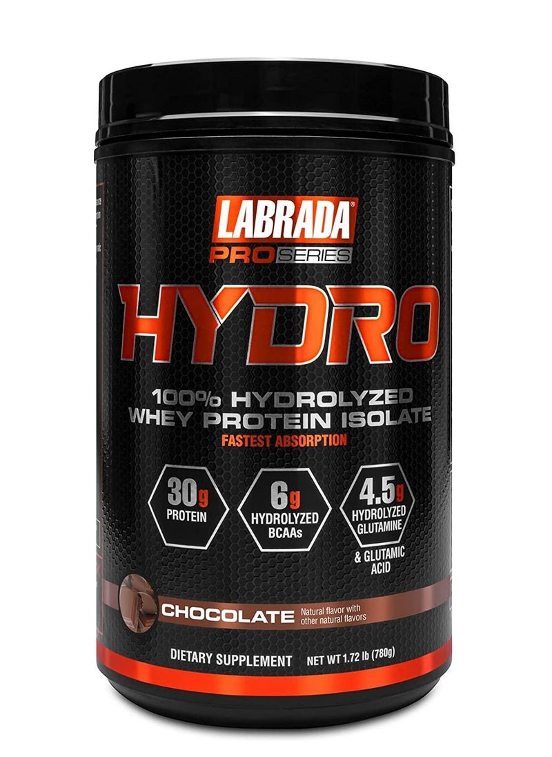 LABRADA - Pro Series Hydro 100% Hydrolyzed Whey Protein Isolate 1.72 lbs Chocolate - Image 1