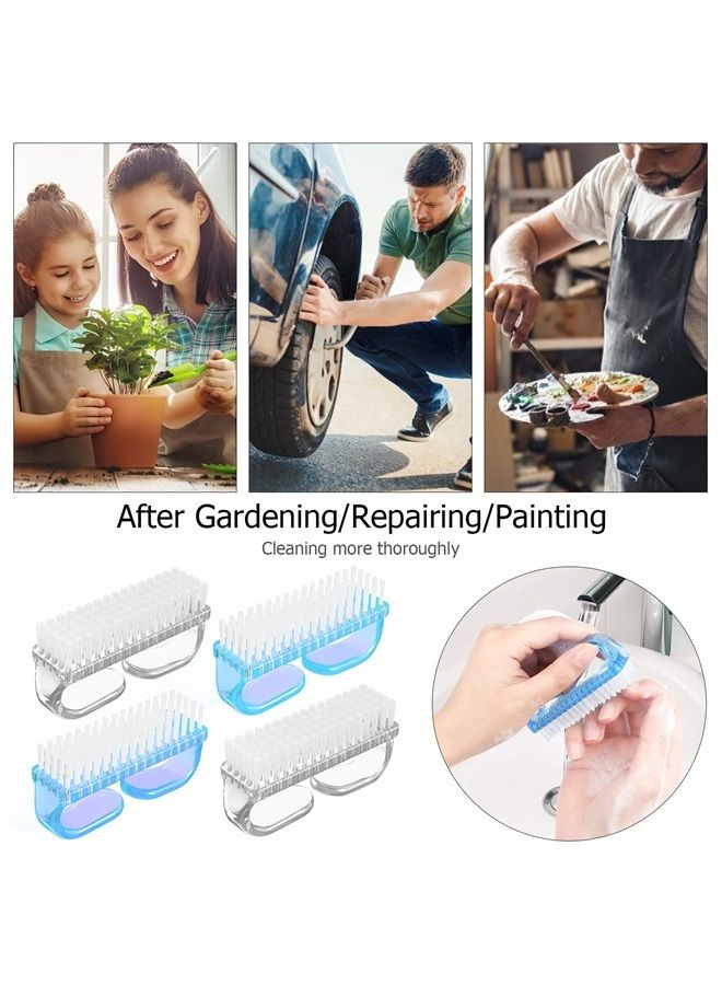 Larbois Handle Grip Nail Brush, Larbois Hand Fingernail Brush Cleaner Scrubbing Kit Pedicure for Toes and Nails Men Women (4 Pack) (Color-7) - Image 4