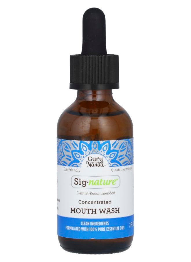 GuruNanda - Sig-Nature Concentrated Mouth Wash Wild Mint  2 fl oz (59 ml) - Image 1