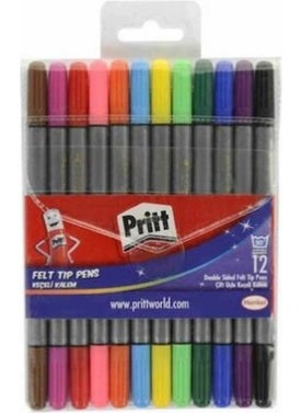 Pritt Double Ended Felt Tip Pen 12 Colors 