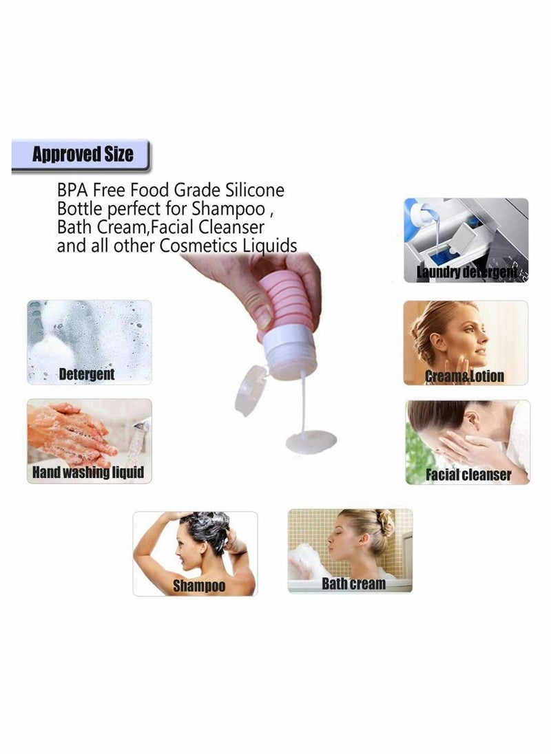Generic - Travel Bottles Squeezable Silicone Leakproof Carry On Luggage Container Set for Toiletries and Cosmetics Under 100ml with Clear Toiletry Bag and Spray Bottles Idea for Easy Airport Access - Image 1