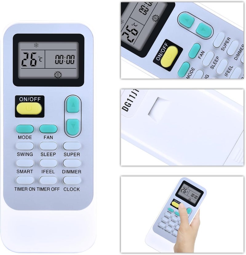 WDZP Air Conditioner Remote Control,Compatible For DG11J1-91 for Hisense/NOMA/Comfort Star/KELON/LIVETECH Air Conditioner Remote Control - Image 2