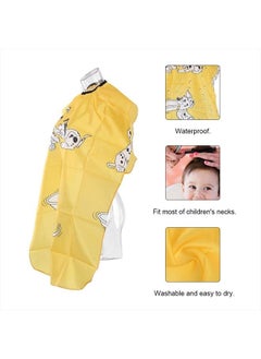 JINDIN Kids Haircut Salon Cape, Hair Cutting Cape for Kid cloth, Kids Barber Cape,Child Shampoo Waterproof Capes (Yellow)  - Image 3