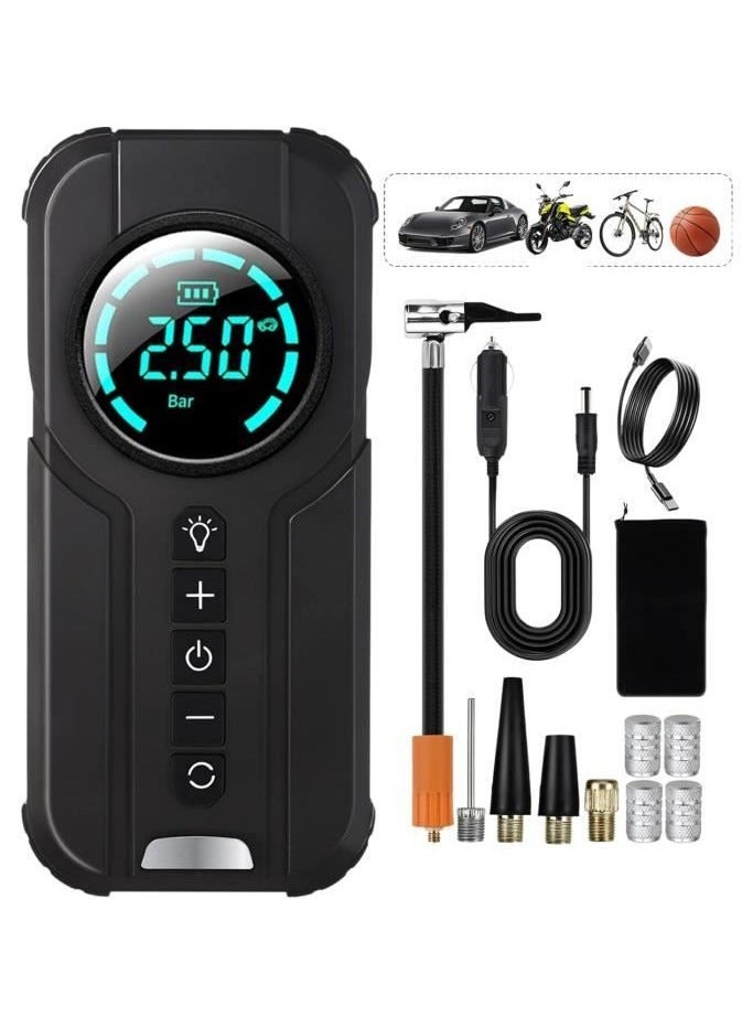 Denx DX414 6000 mAh portable car starter battery with built-in air blower - Image 1