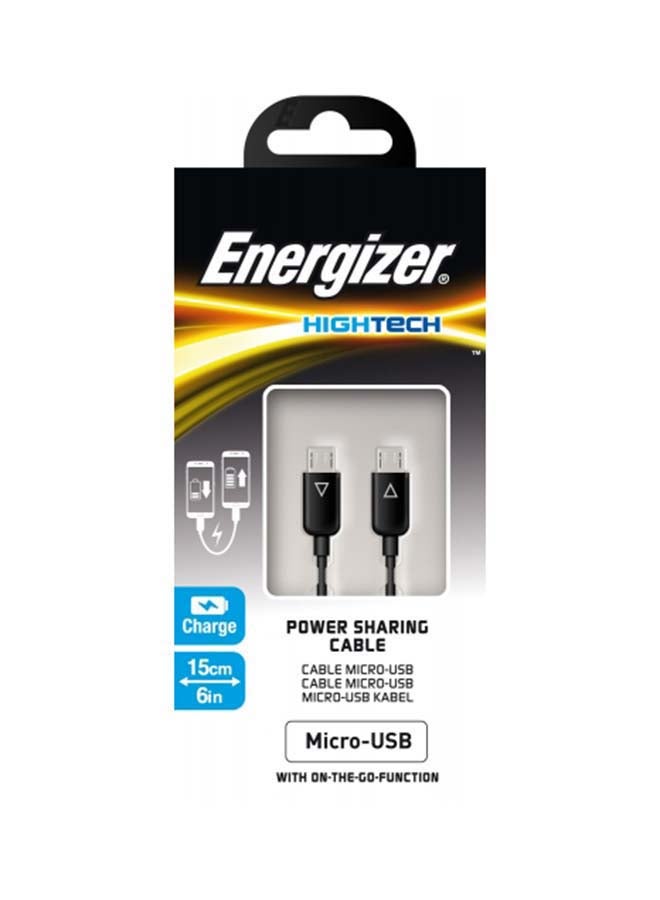 Energizer Micro USB To Micro USB Power Sharing Cable Black - Image 5