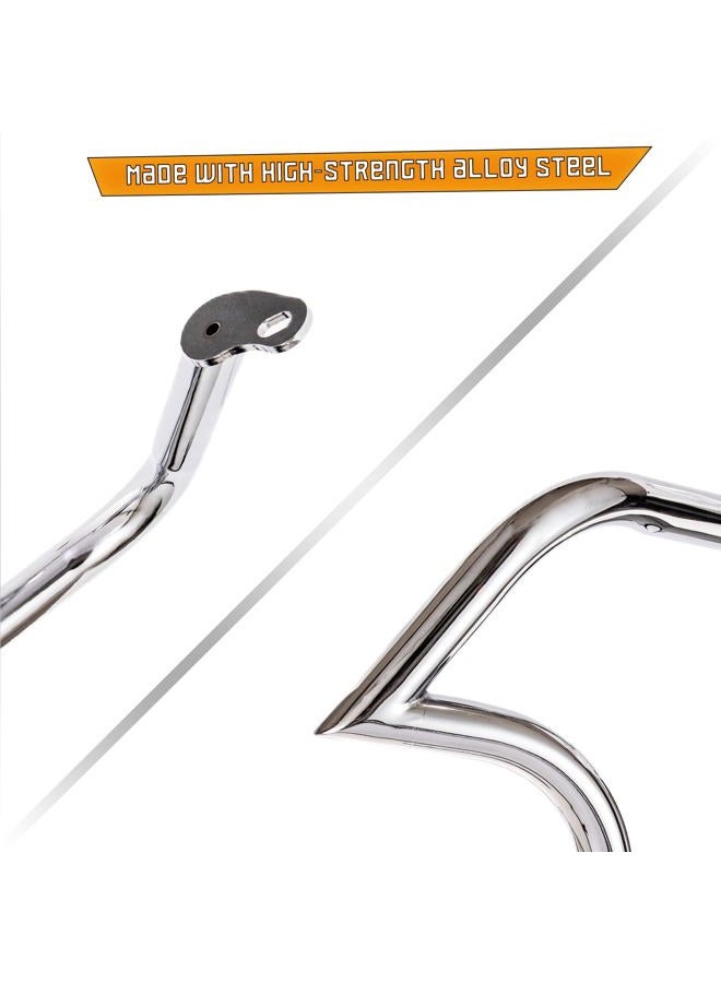Kinglemc Engine Guard Highway Freeway Crash Bar for Honda VTX 1300 R S C Models 1300R 1300C 1300S (Mustache Silver) - Image 4