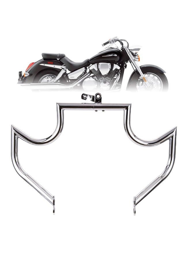 Kinglemc Engine Guard Highway Freeway Crash Bar for Honda VTX 1300 R S C Models 1300R 1300C 1300S (Mustache Silver) - Image 1