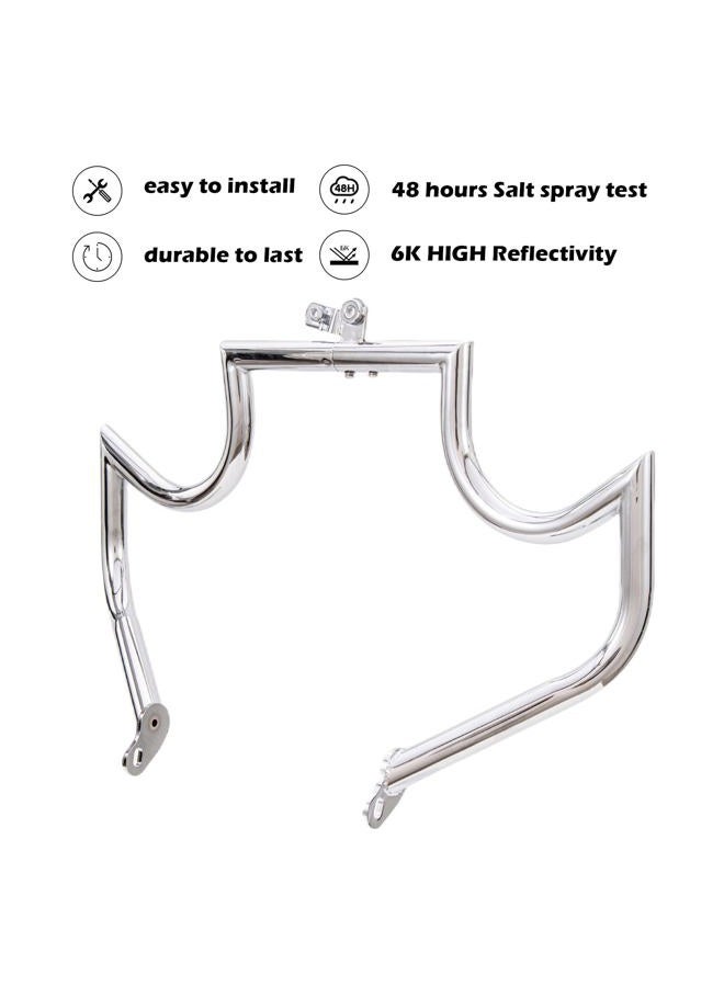 Kinglemc Engine Guard Highway Freeway Crash Bar for Honda VTX 1300 R S C Models 1300R 1300C 1300S (Mustache Silver) - Image 2