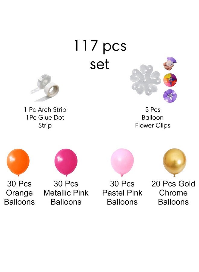 توي إكس إي مجموعة أقواس زهور من بالونات مطاطية ملونة من TOYXE لتزيين الحفلات، مجموعة من 117 قطعة للأطفال | ديكورات حفلات أعياد الميلاد | ديكورات عيد ميلاد سعيد | عناصر تزيين حفل استقبال المولود، متعددة الألوان - Image 2