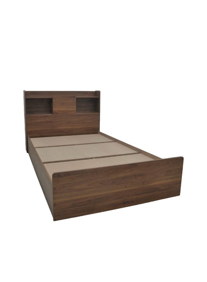 DANUBE HOME Supreme 120x200 Young Bed – Modern Single Bed Frame for Kids, Teens & Youth – Durable Wood Design for Bedroom Furniture, Comfortable Sleep Solution-Light Walnut - Image 5