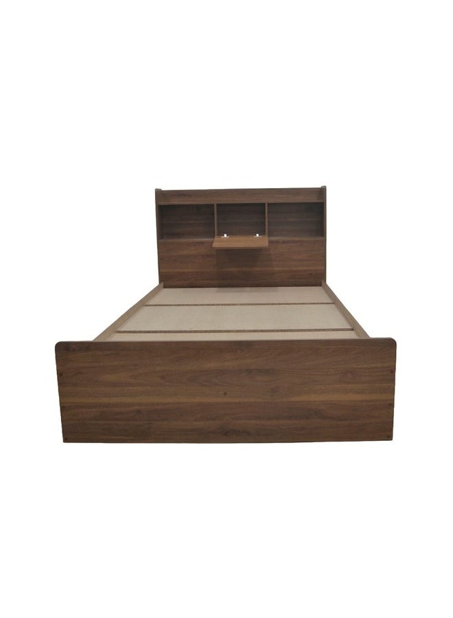 DANUBE HOME Supreme 120x200 Young Bed – Modern Single Bed Frame for Kids, Teens & Youth – Durable Wood Design for Bedroom Furniture, Comfortable Sleep Solution-Light Walnut - Image 3