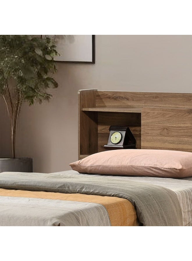 DANUBE HOME Supreme 120x200 Young Bed – Modern Single Bed Frame for Kids, Teens & Youth – Durable Wood Design for Bedroom Furniture, Comfortable Sleep Solution-Light Walnut - Image 2