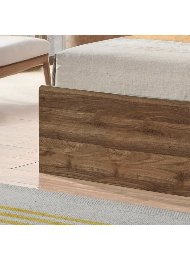 DANUBE HOME Supreme 120x200 Young Bed – Modern Single Bed Frame for Kids, Teens & Youth – Durable Wood Design for Bedroom Furniture, Comfortable Sleep Solution-Light Walnut - Image 4