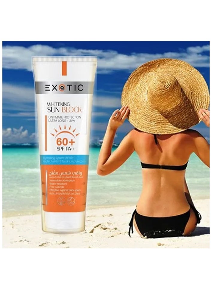 Exotic Whitening Sun Block SPF 60+ PA++ UVA Protection Water Resistant Sunscreen 100ml - Image 2
