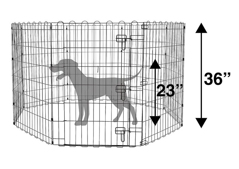 KittuPet Foldable Metal Pet Exercise and Playpen with Door, 24 inch PlayPen for Dog cat and Rabbits - Image 3