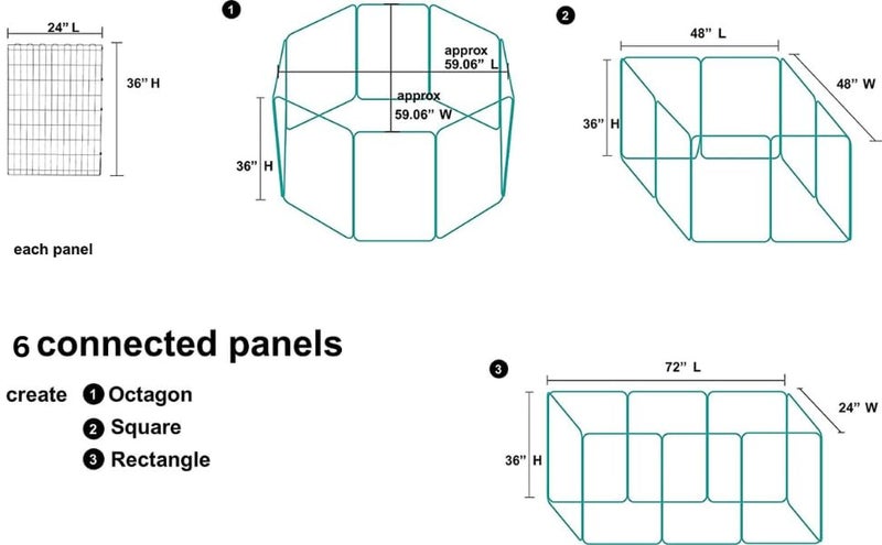 KittuPet Foldable Metal Pet Exercise and Playpen with Door, 24 inch PlayPen for Dog cat and Rabbits - Image 4