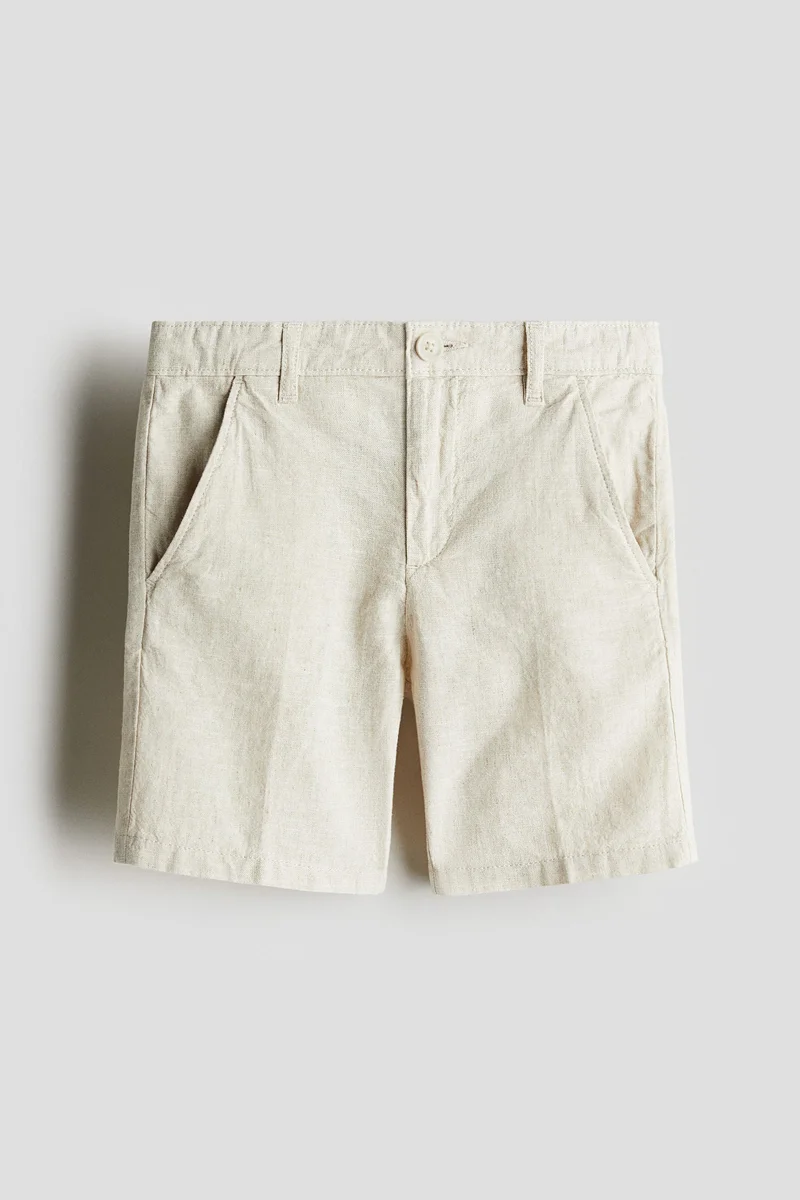 اتش اند ام Linen-blend chino shorts