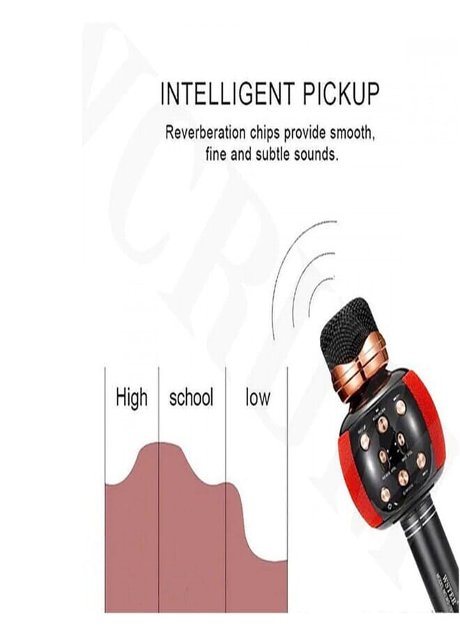 دي إل سي  ميكروفون كاريوكي ميكروفون محمول مزود بتقنية البلوتوث ومكبر صوت هاي فاي - Image 2
