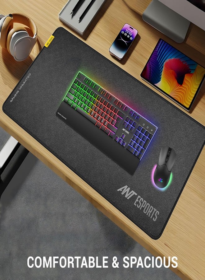 ANT الرياضات الإلكترونية لوحة ماوس الألعاب Ant Esports MP320S - مقاس XL - كبيرة الحجم مع حواف مخيطة، قاعدة مقاومة للماء وغير قابلة للانزلاق للألعاب والمكتب - أسود - Image 3