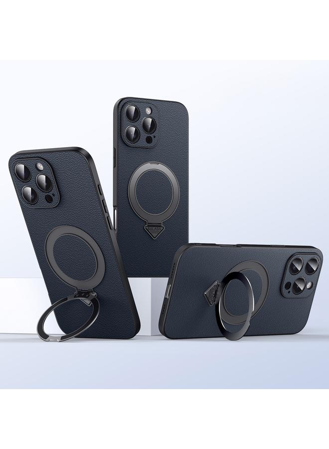 SULADA Case For iPhone 16 Pro Top Grain Leather MagSafe Magnetic Holder Phone Case - Image 1