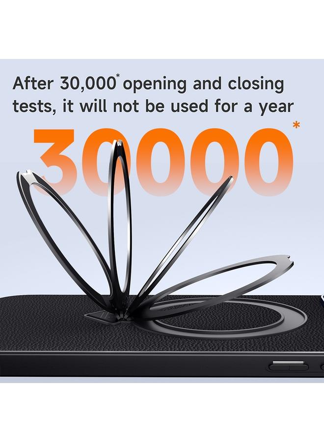 SULADA Case For iPhone 16 Pro Top Grain Leather MagSafe Magnetic Holder Phone Case - Image 4