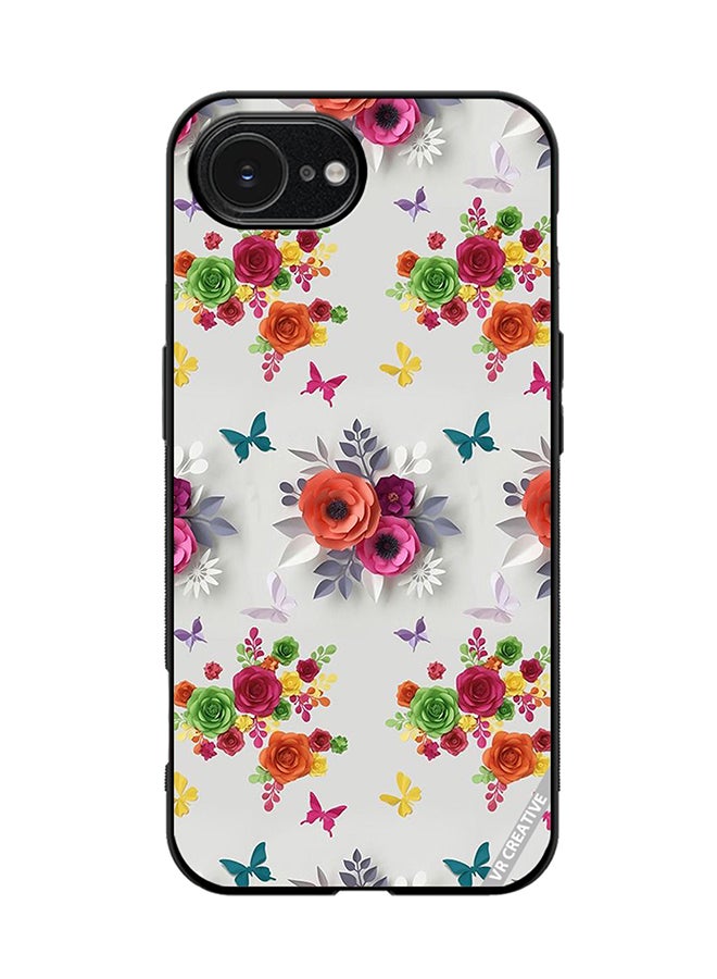 Protective Case Cover For Apple iPhone 16e Flower Design Multicolour