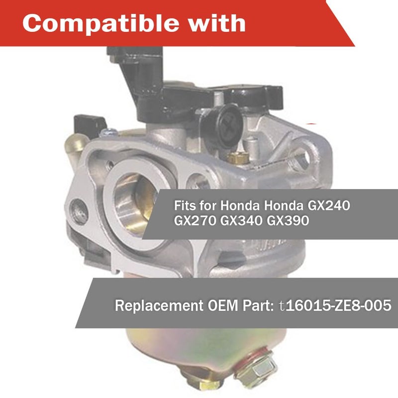 Uiuilz Carburetor Kit for Honda GX240 GX270 GX340 GX390 Needle Bowl Float Gasket Seal Pinï¼ŒGaskets Bolt Washer Compatibleï¼ŒGaskets Bolt Washer Compatible - Image 2