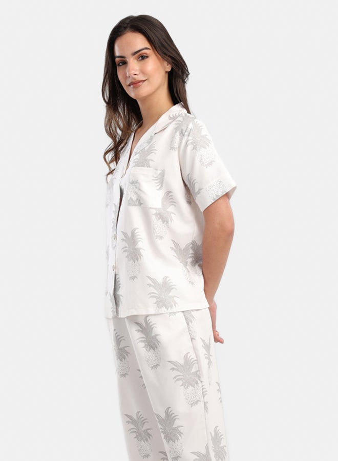 Carina Pineapple Printed Pyjama Set - Image 5
