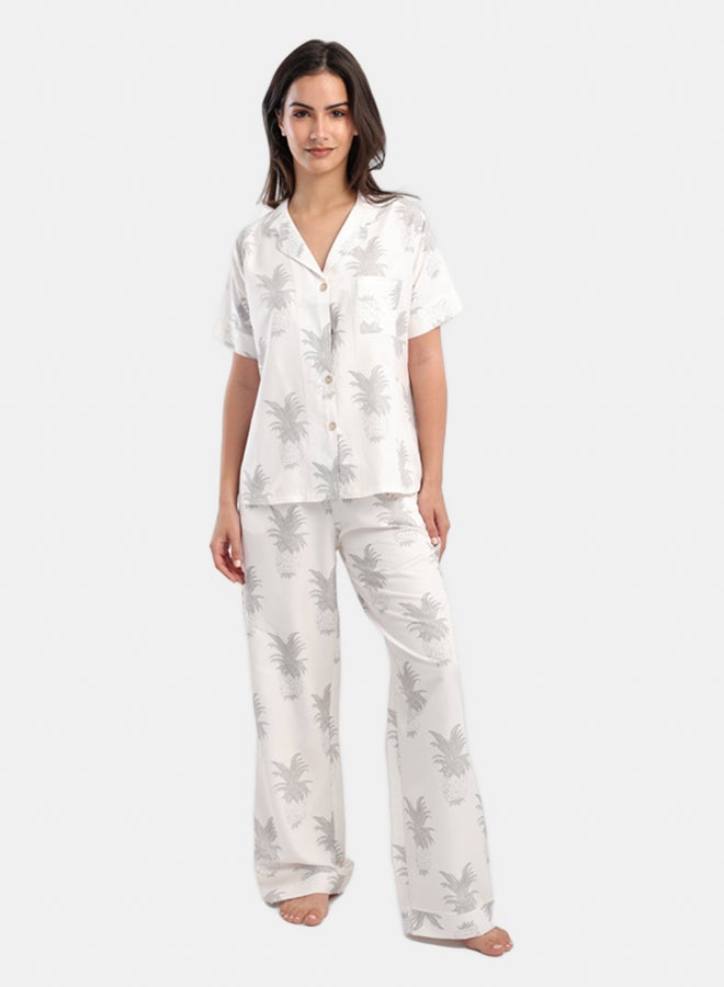 Carina Pineapple Printed Pyjama Set - Image 1