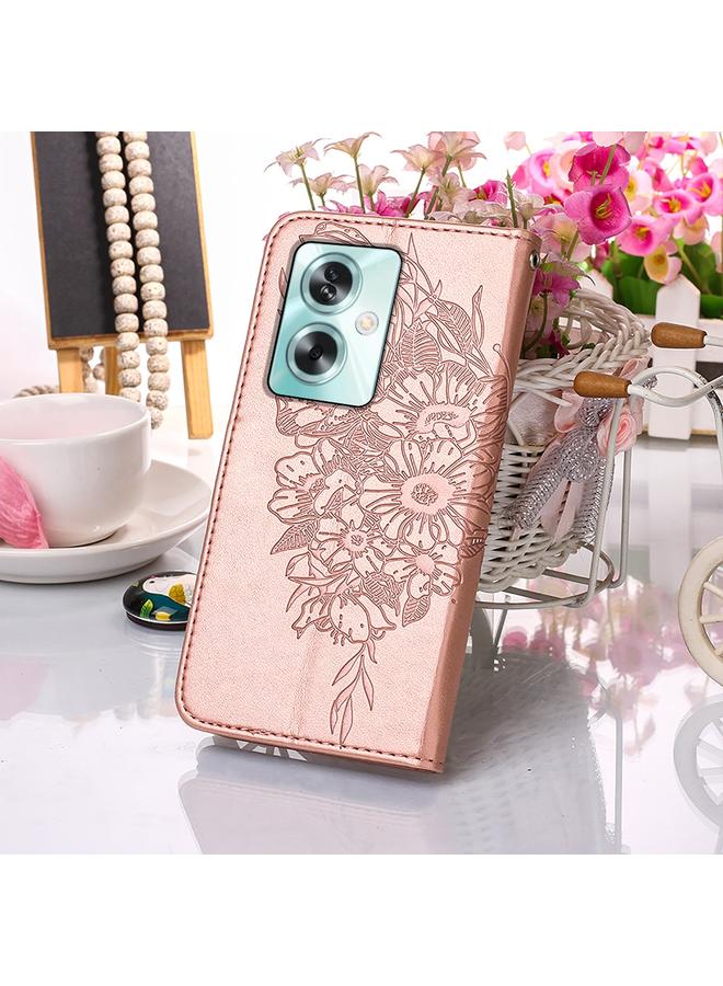 S-TOP Case For OPPO A79 5G Embossed Butterfly Leather Phone Case - Image 2