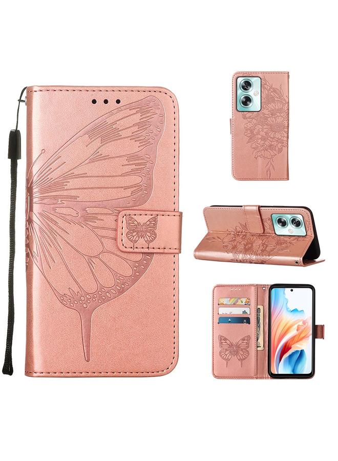 S-TOP Case For OPPO A79 5G Embossed Butterfly Leather Phone Case - Image 1