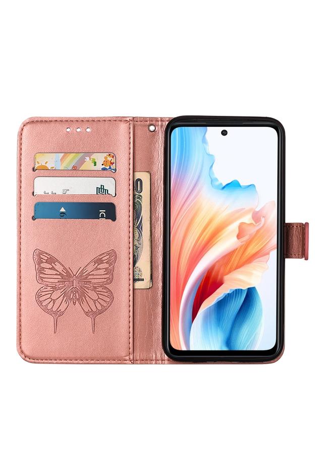 S-TOP Case For OPPO A79 5G Embossed Butterfly Leather Phone Case - Image 5