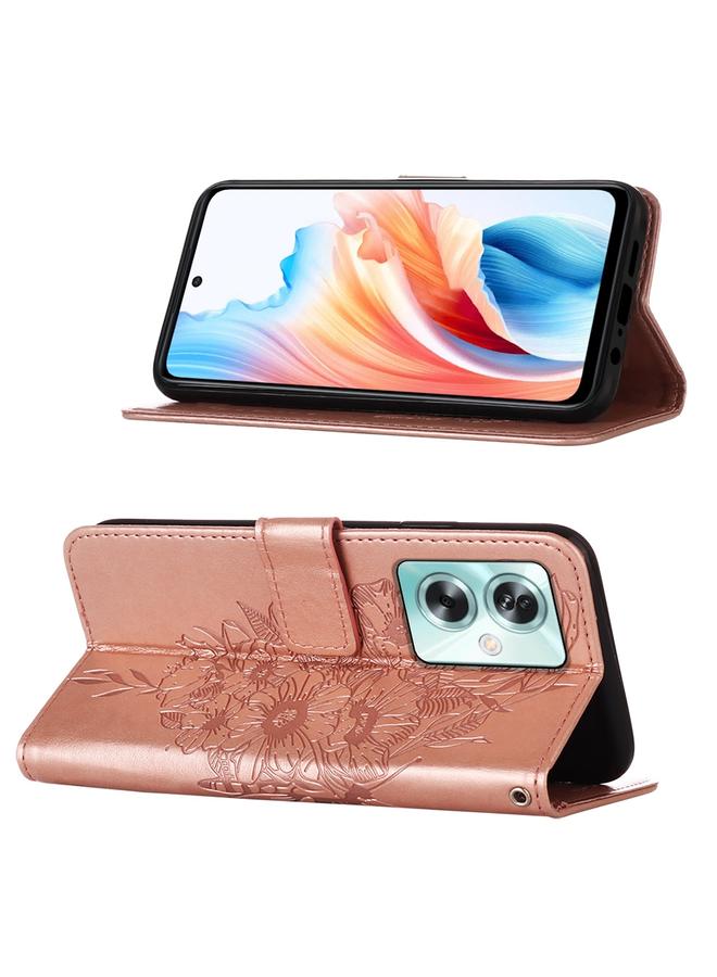 S-TOP Case For OPPO A79 5G Embossed Butterfly Leather Phone Case - Image 4