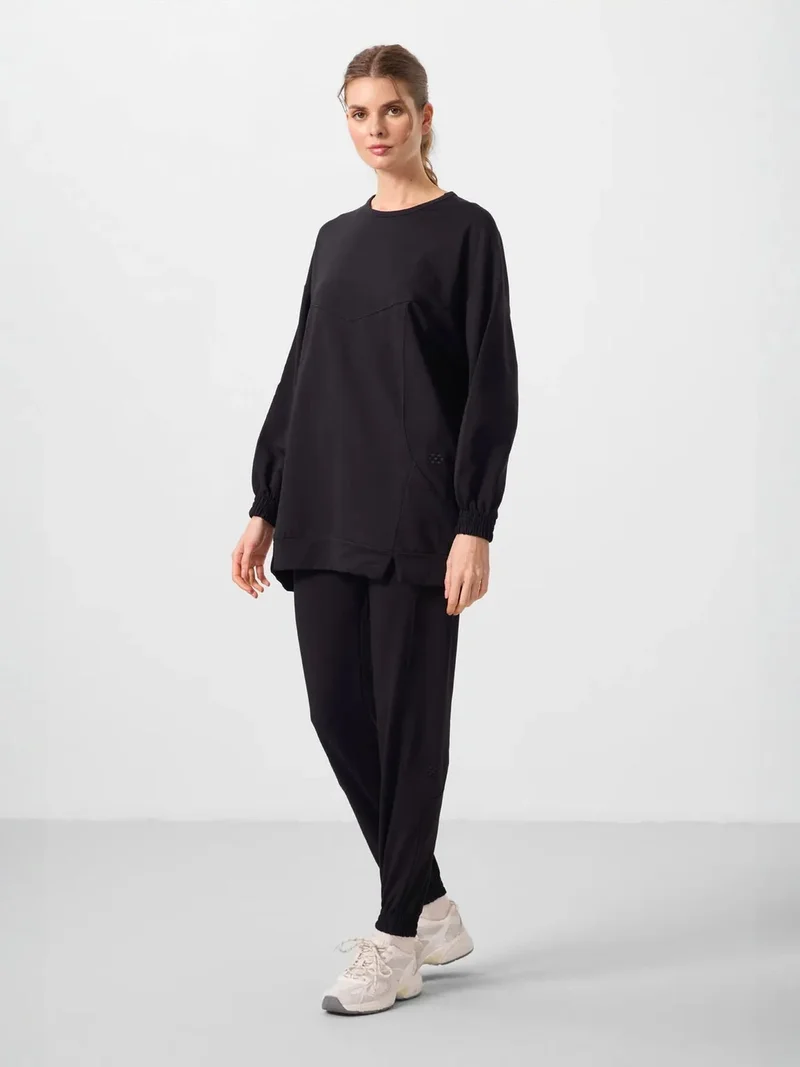 TOMMYLIFE TOMMY Oversized Fleece Sweatshirt And Pants Set